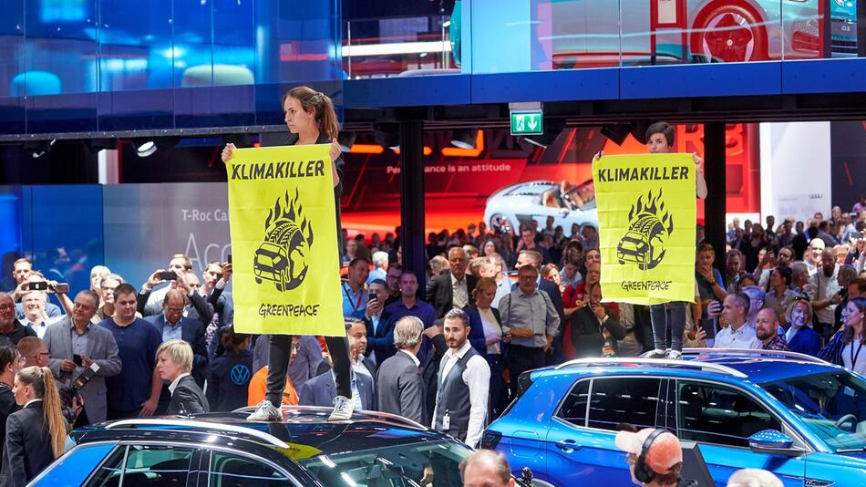 Greenpeace-Protestaktion auf der IAA