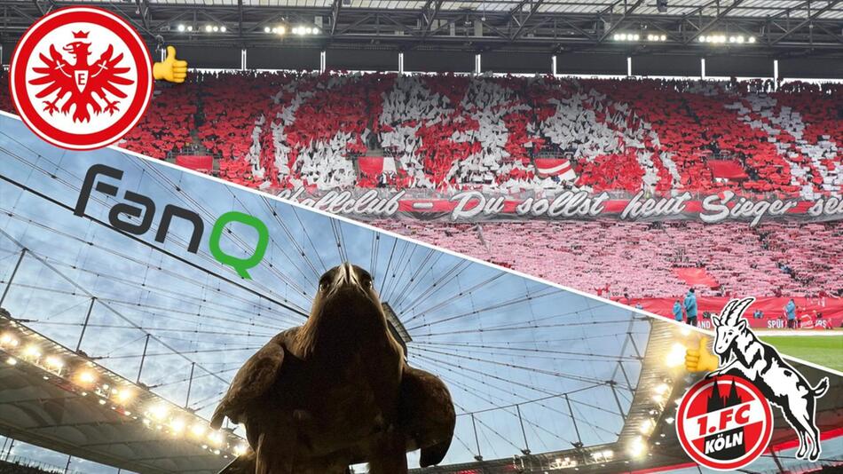Der 1. FC Köln und Eintracht Frankfurt erfreuen die Fans mit Hymne und tierischem Maskottchen