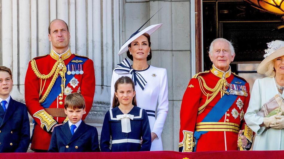 Die britischen Royals während der "Trooping the Colour"-Parade im Juni 2024.