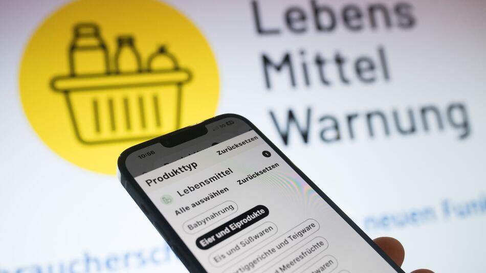 "Lebensmittelwarnung.de"-App auf einem Smartphone