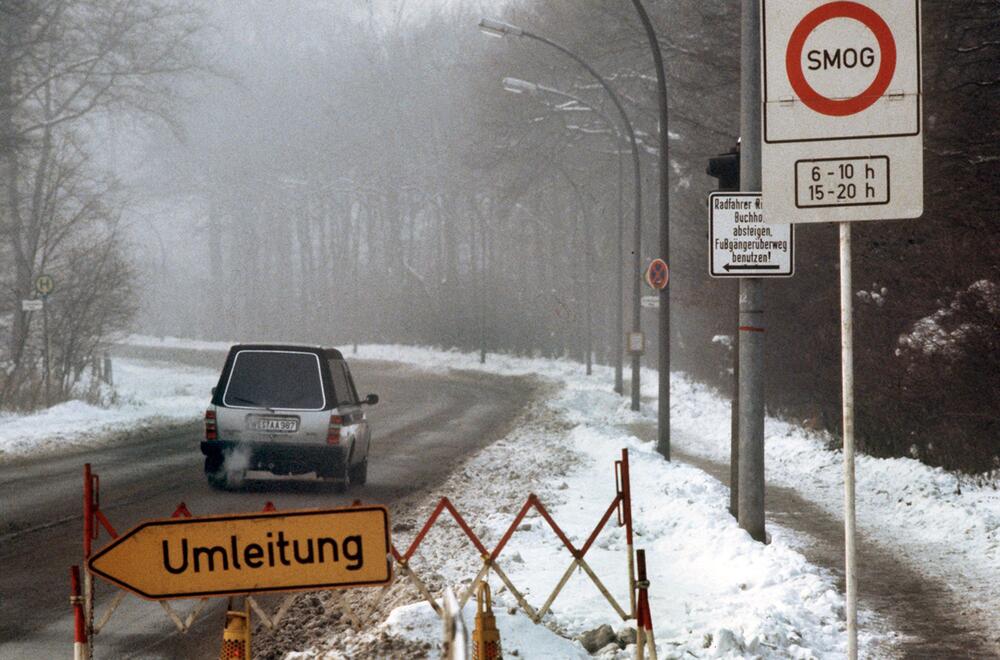 Smog-Alarm im Ruhrgebiet im Jahr 1985