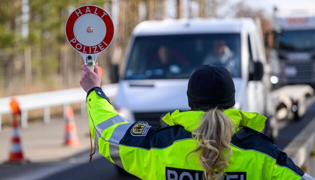 Bundespolizei an der deutsch-polnischen Grenze