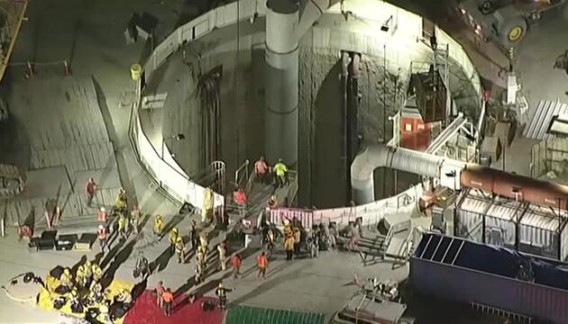 Dramatische Rettung nach Tunneleinsturz in L.A.