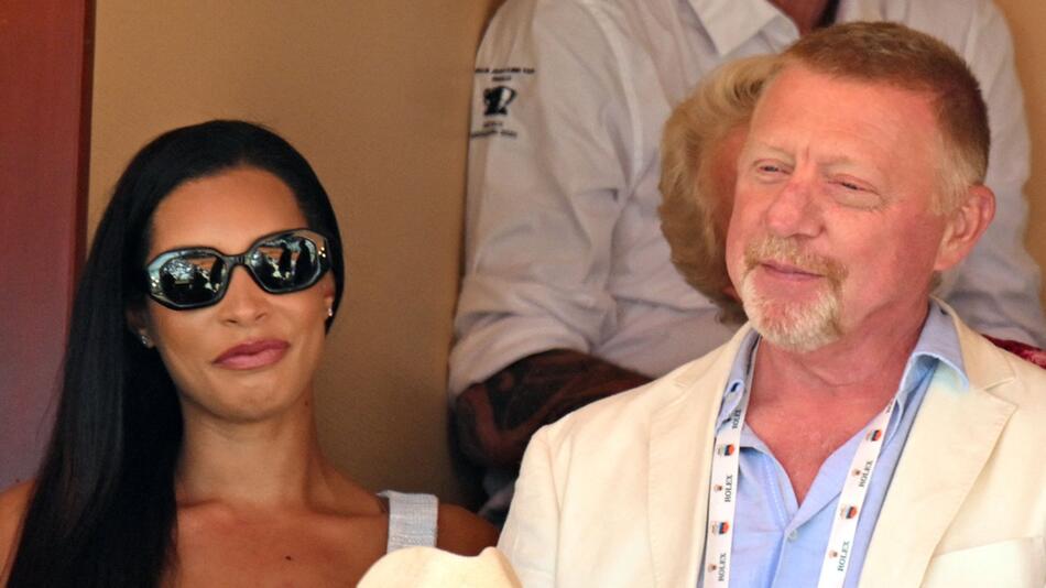 Lilian de Carvalho Monteiro und Boris Becker verfolgten das Tennis-Match in Monte Carlo Seite an ...