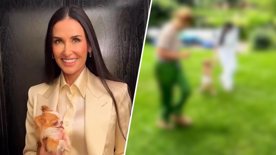 Süße Familienfotos: Demi Moore ganz vernarrt in ihre Enkeltochter