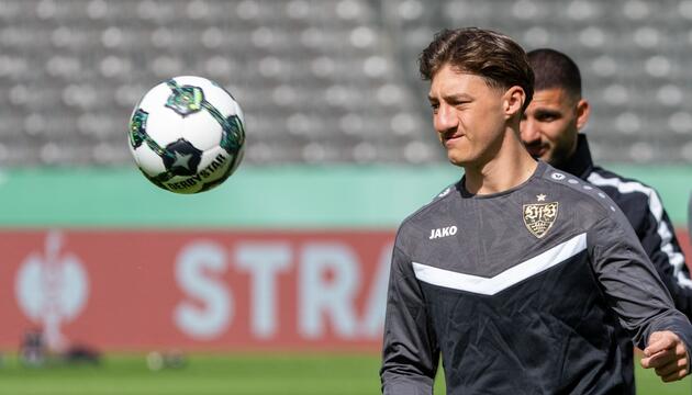 Vor dem DFB-Pokalfinale - Training VfB Stuttgart
