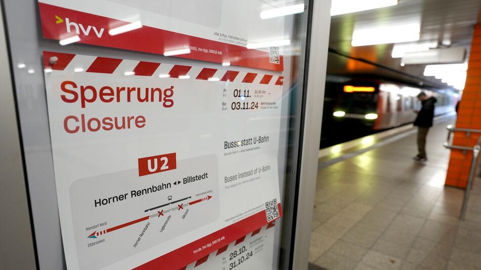 Sperrung der U-Bahnlinie U2