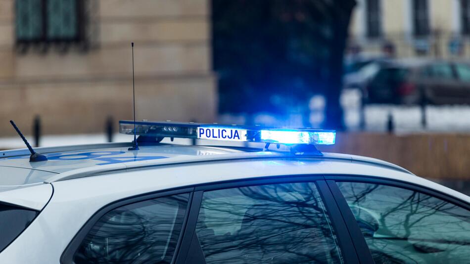 Polizeifahrzeug in Warschau