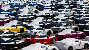 Neuwagen Porsche Cayman, Porsche Boxter auf dem Volkswagengelände in Osnabrück 