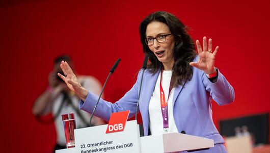 DGB-Vorsitzende Yasmin Fahimi 