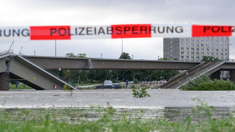 Erwartetes Hochwasser in Sachsen - Dresden