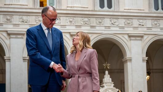 Bundeskanzler Merz trifft Italiens Ministerpräsidentin Meloni
