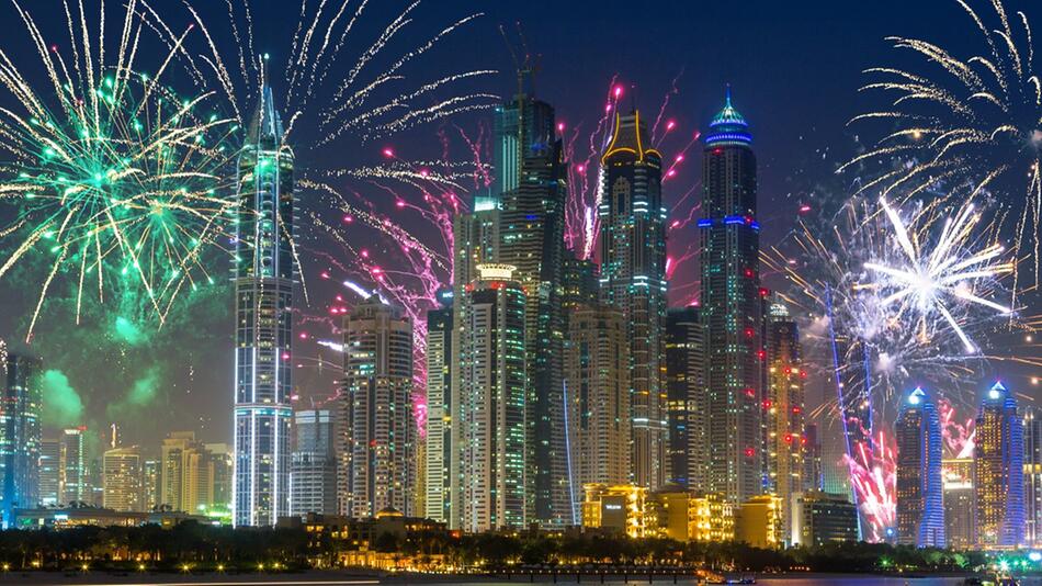 Silvester wird in Dubai groß gefeiert.