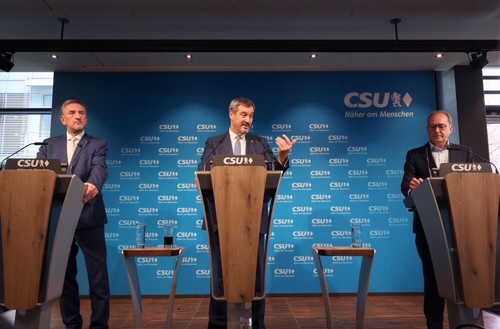 Sitzung des CSU-Vorstands - Pressekonferenz