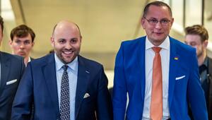 fD-Spitzenkandidat Markus Frohnmaier (l.) und Co-Parteichef Tino Chrupalla. 