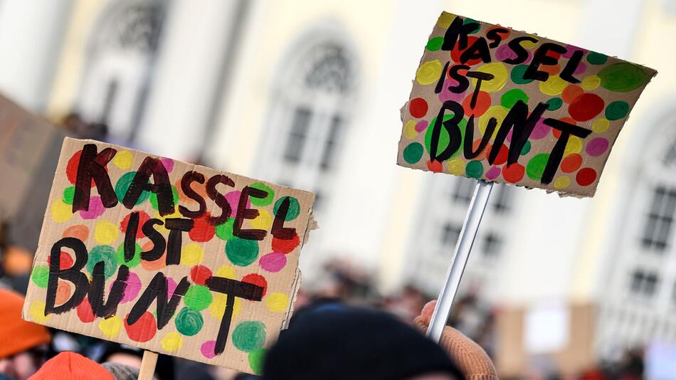 Demonstration gegen rechts in Kassel