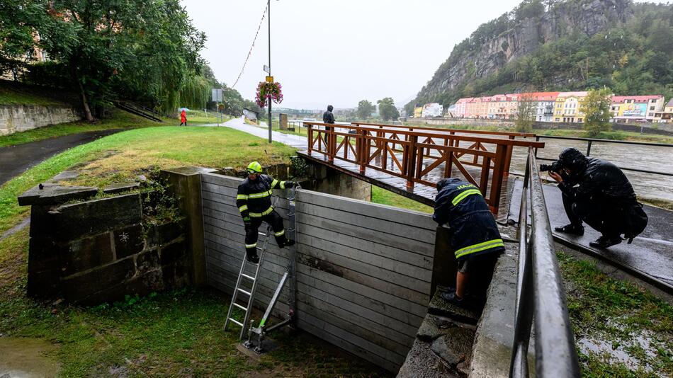 Vorbereitung auf Hochwasser in Tschechien