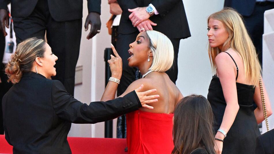 Kelly Rowland geriet in Cannes mit einem Sicherheitsbeamten in Streit.