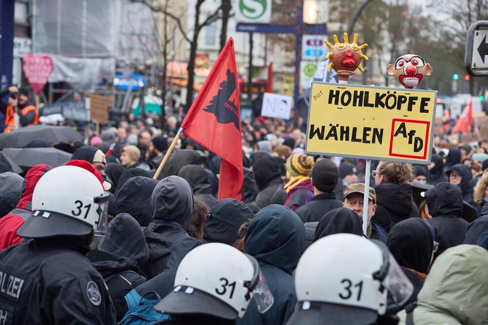 Anti-AfD-Kundgebungen in Hamburg-Harburg