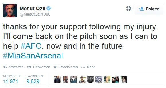 Hat Mesut Özil mit diesem Tweet indirekt dem FC Bayern München abgesagt?