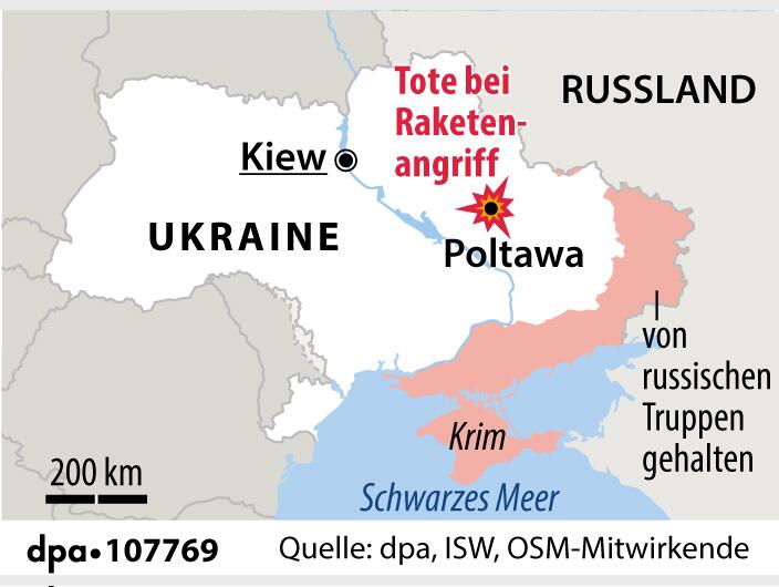 Grafik-Karte: "Lokalisierung von Poltawa"