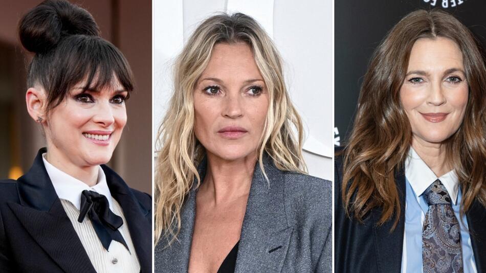 Winona Ryder, Kate Moss und Drew Barrymore waren in den 90er Jahren große Stars und feiern ...