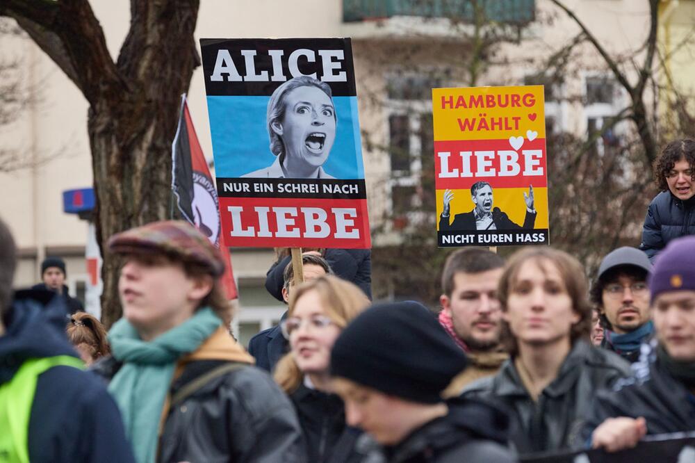 Anti-AfD-Kundgebungen in Hamburg-Harburg