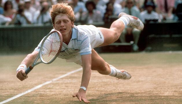 Ikonisch: Boris Becker als 17-Jähriger beim Rasen-Klassiker Wimbledon.