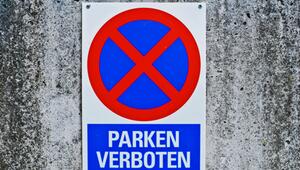 Parken verboten Schild. 