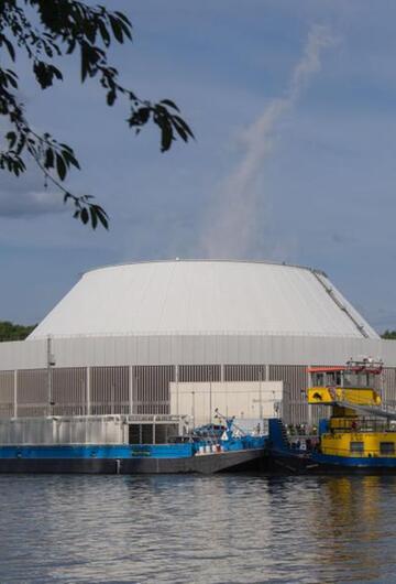 Atommüll-Transport in Neckarwestheim angekommen