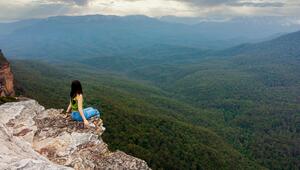 Touristin am Lincolns Rock