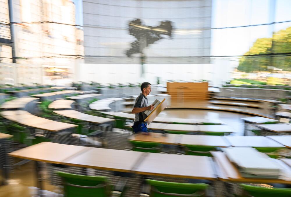 Umbau Plenarsaal im Sächsischen Landtag