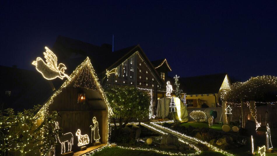 Weihnachtshaus in Bayern