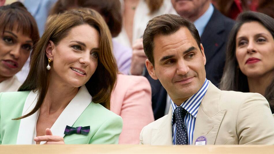 Herzogin Kate und Roger Federer