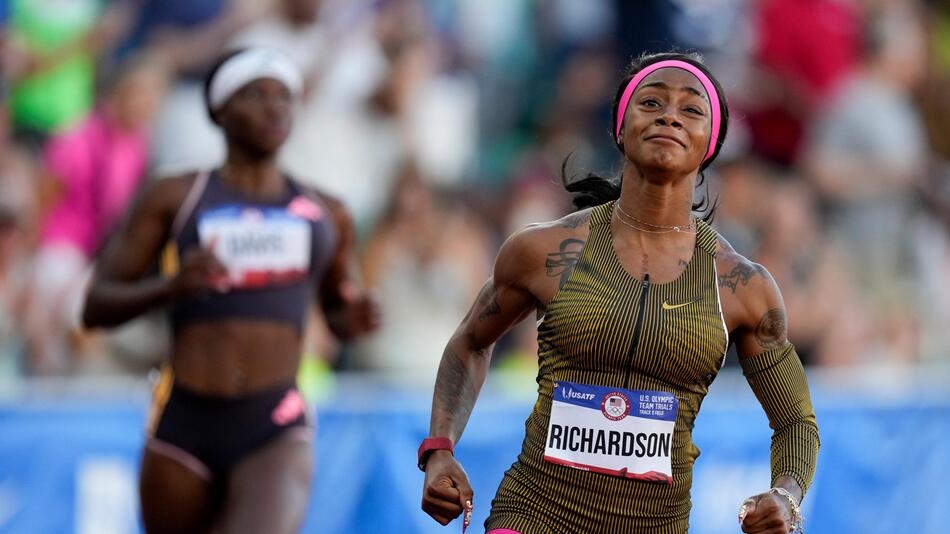 Sha'Carri Richardson gewinnt den Sprint über die 100 Meter bei den US-Trials