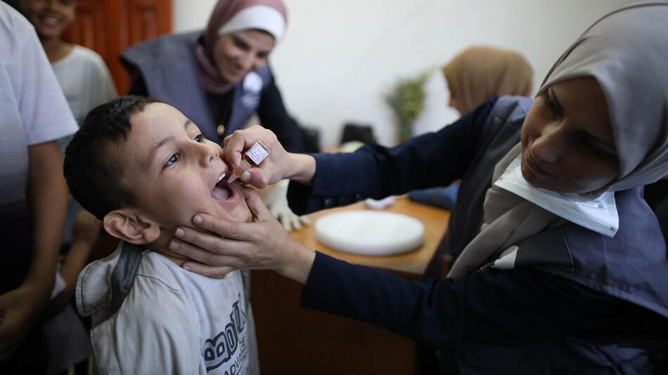 Polio Impfung im Gazastreifen