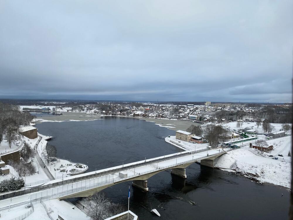 Estnische Grenze zu Russland