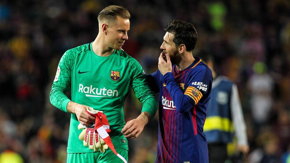 Marc-André ter Stegen und Lionel Messi
