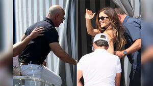 Jeff Bezos und Lauren Sánchez beim Einchecken in ihrem Hotel in Venedig.