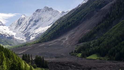 Gletscherabbruch im Wallis