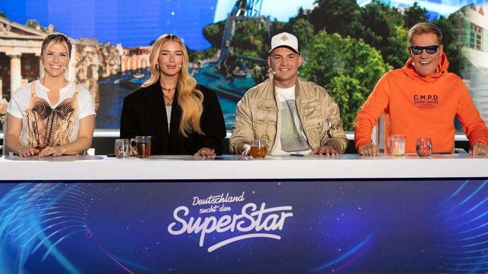 Beatrice Egli, Loredana, Pietro Lombardi und Dieter Bohlen (v.l.) bilden die diesjährige "DSDS" ...