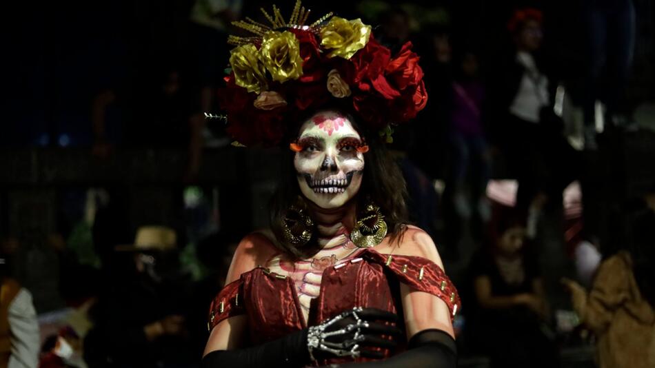 La Calavera Catrina beim Tag der Toten in Mexiko.