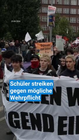 Schüler streiken gegen mögliche Wehrpflicht